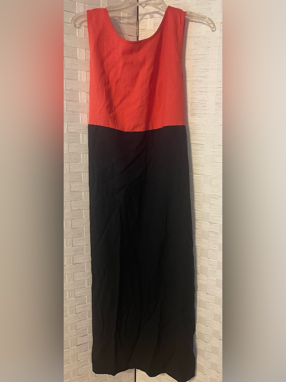 Vintage Halmode Plus Women's Red/Black Dress 16W Zip Tie Back